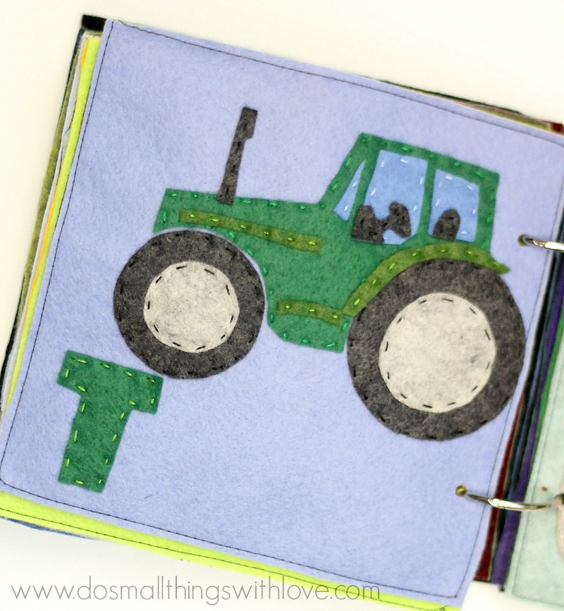 t is for tractor felt alphabet book pattern