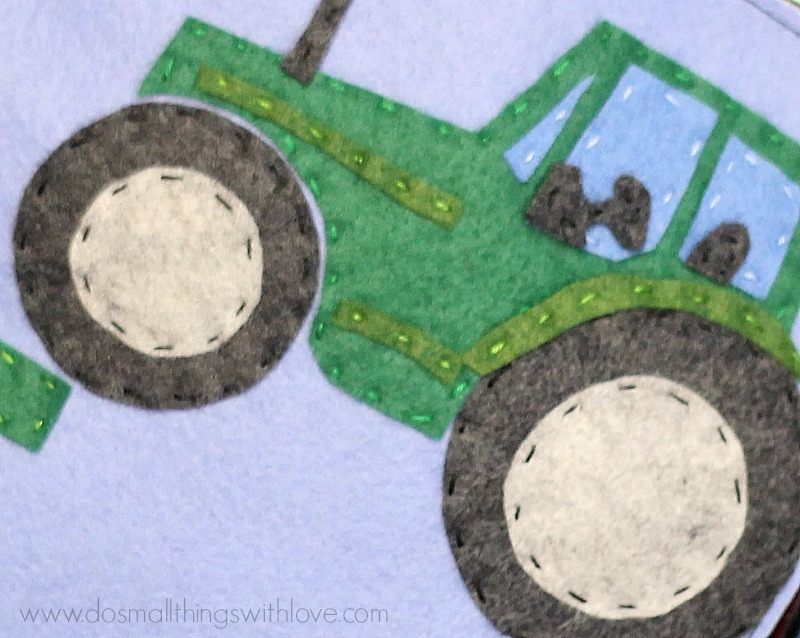 t is for tractor felt book pattern