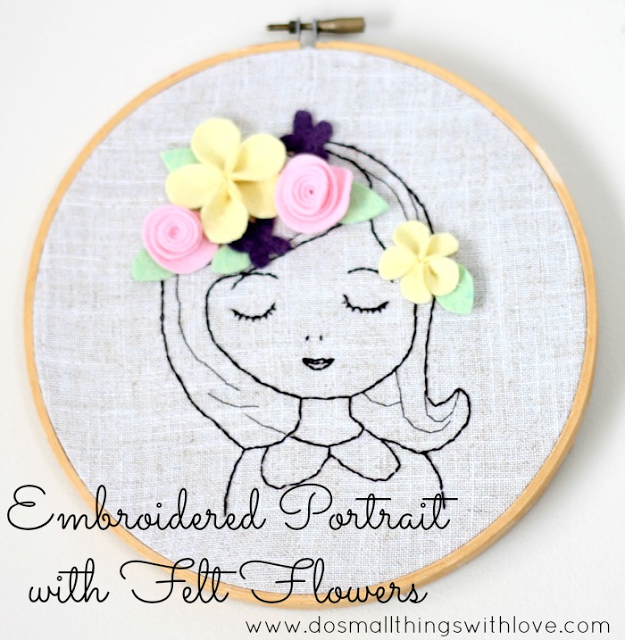 DIY Embroidered Portrait… Love this! #christmas #crafts #gifts 