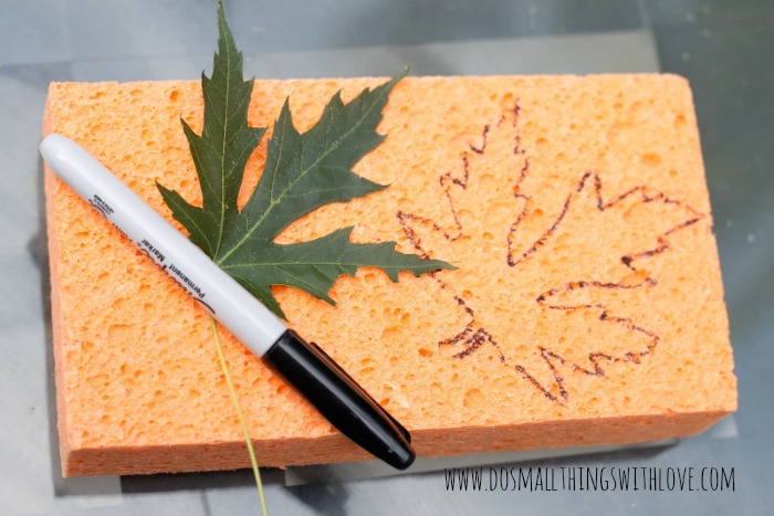 leaf sponge stamping