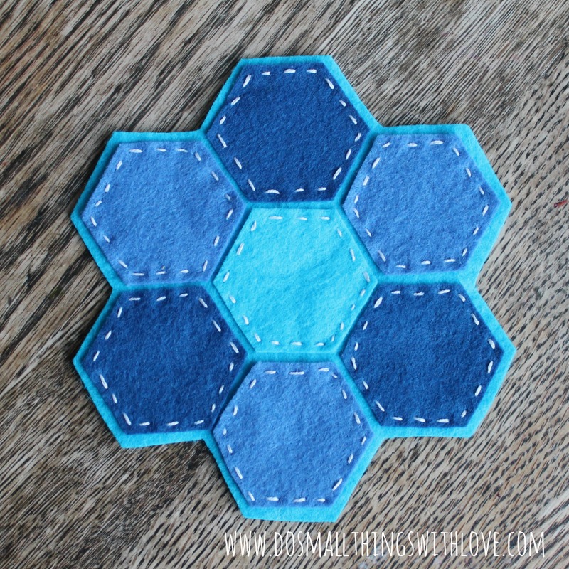 felt hexagon coaster 1