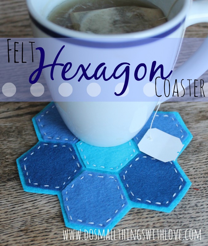 felt hexagon coaster