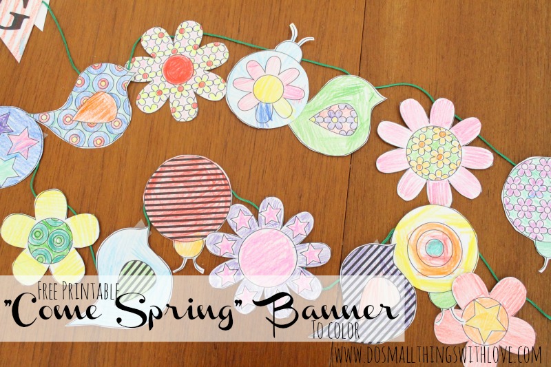 come spring banner printable