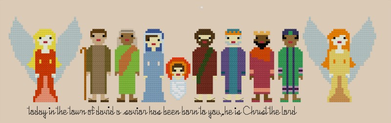 Pixel People Nativity Characters