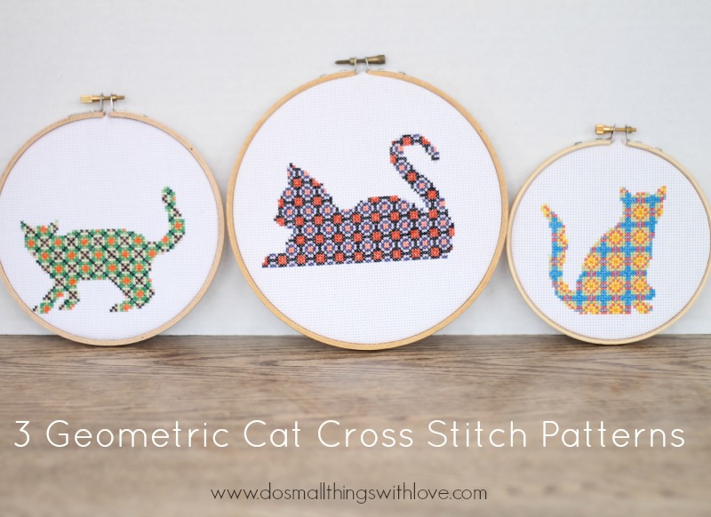 Geometric Cat Cross Stitch Patterns – Do Small Things with 